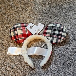 Mickey mouse plaid Christmas ears